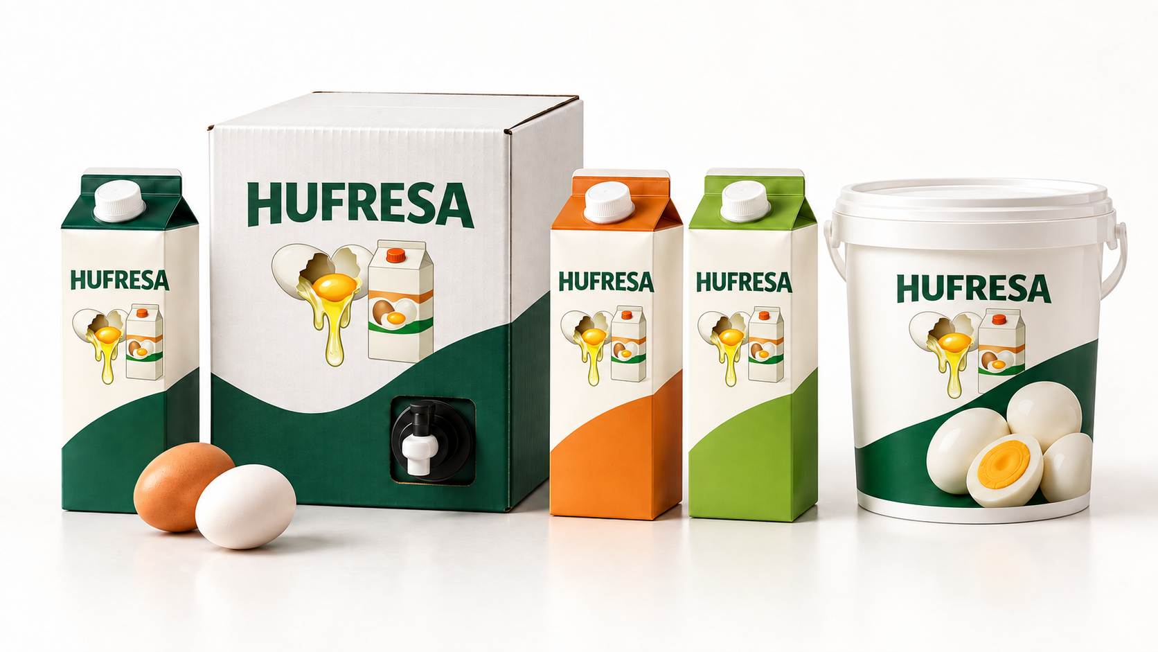 Selección de ovoproductos HUFRESA en formatos profesionales